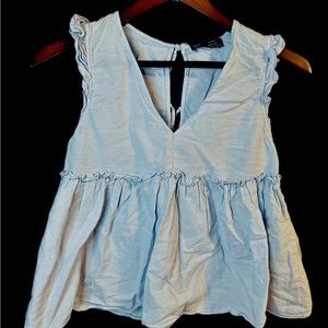 Zara boho babydoll top XS